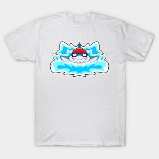 Shark at Swimming with Swimming goggles T-Shirt